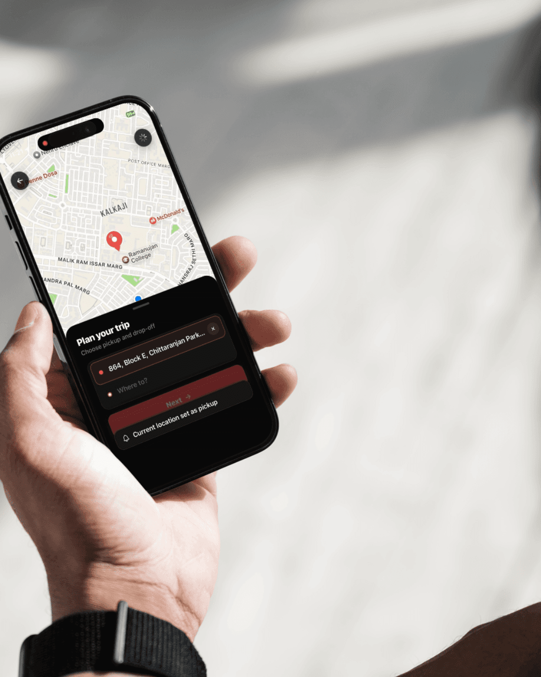 Location Selection & Trip Booking