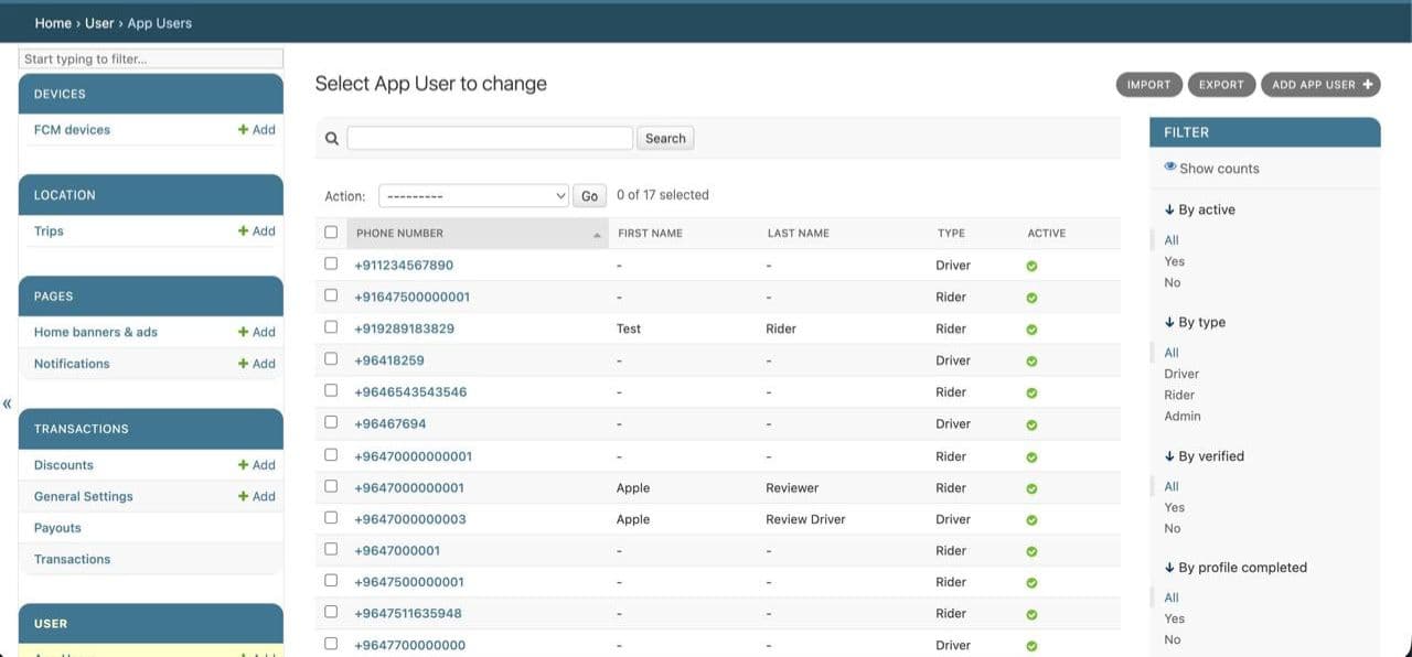 User Management & Fleet Operations